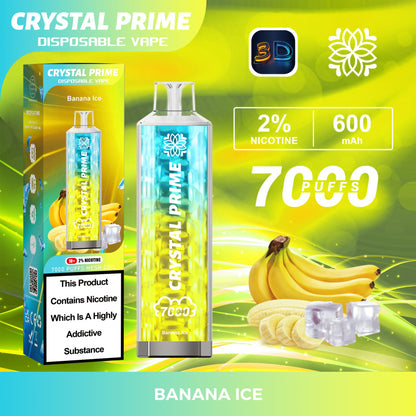 Crystal Prime 7000 Puffs Disposable Vape Device Box of 10 - Vape Wholesale Mcr