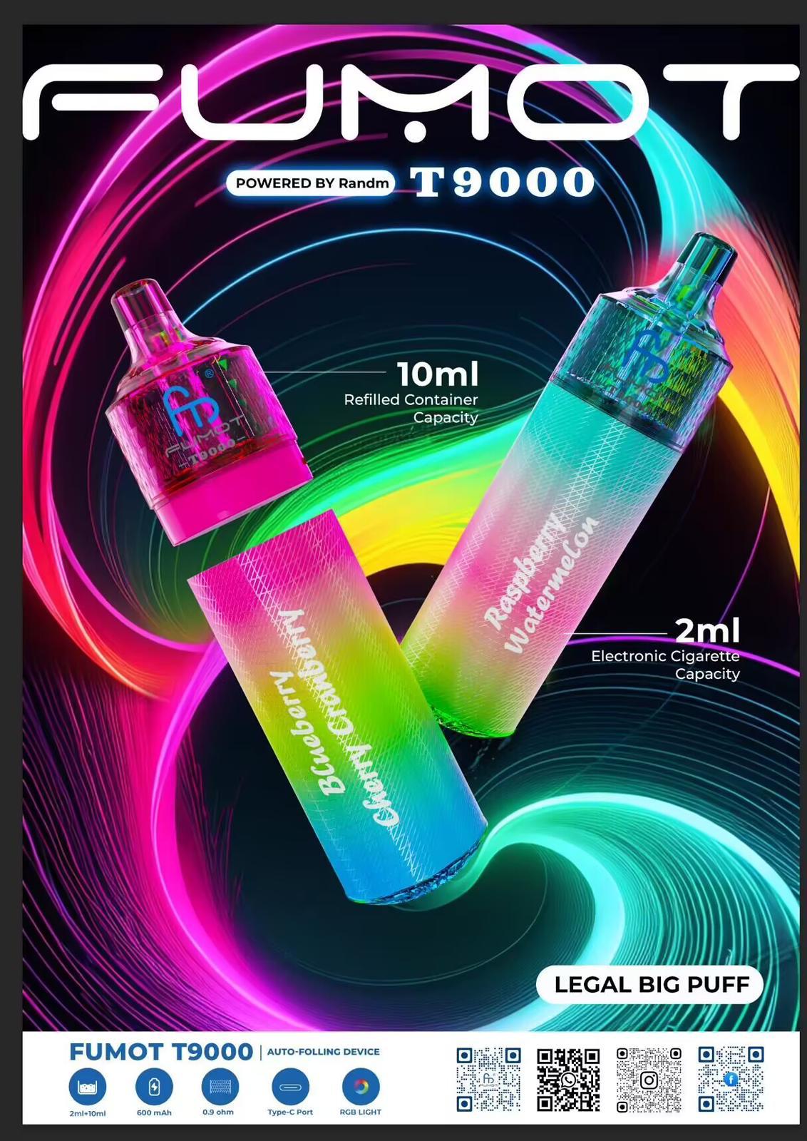 Fumot R and M Toranado T9000 Disposable Vape - Vapour VapeFumot