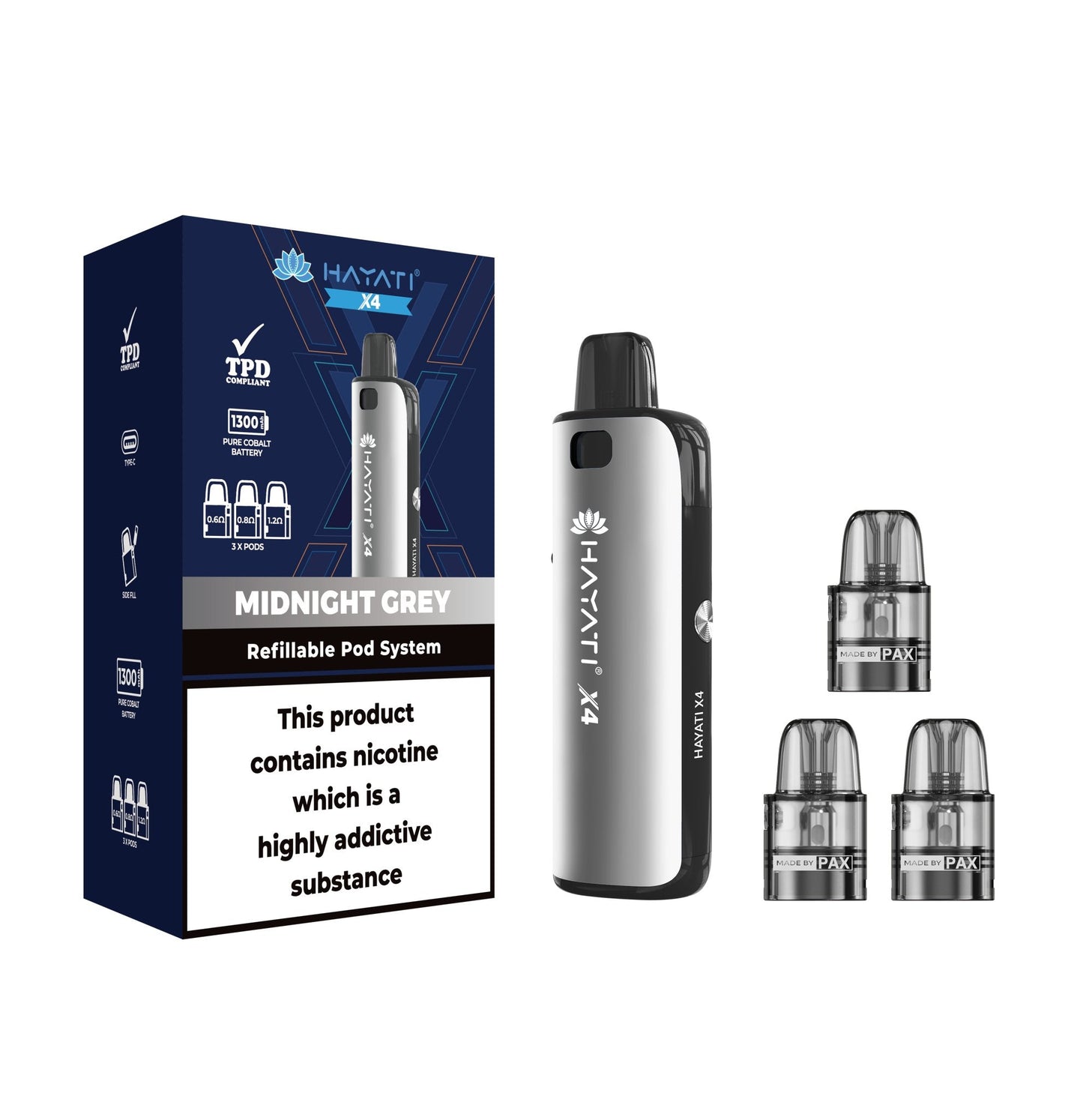 Hayati X4 Refillable Pod System Kit - Vape Wholesale Mcr