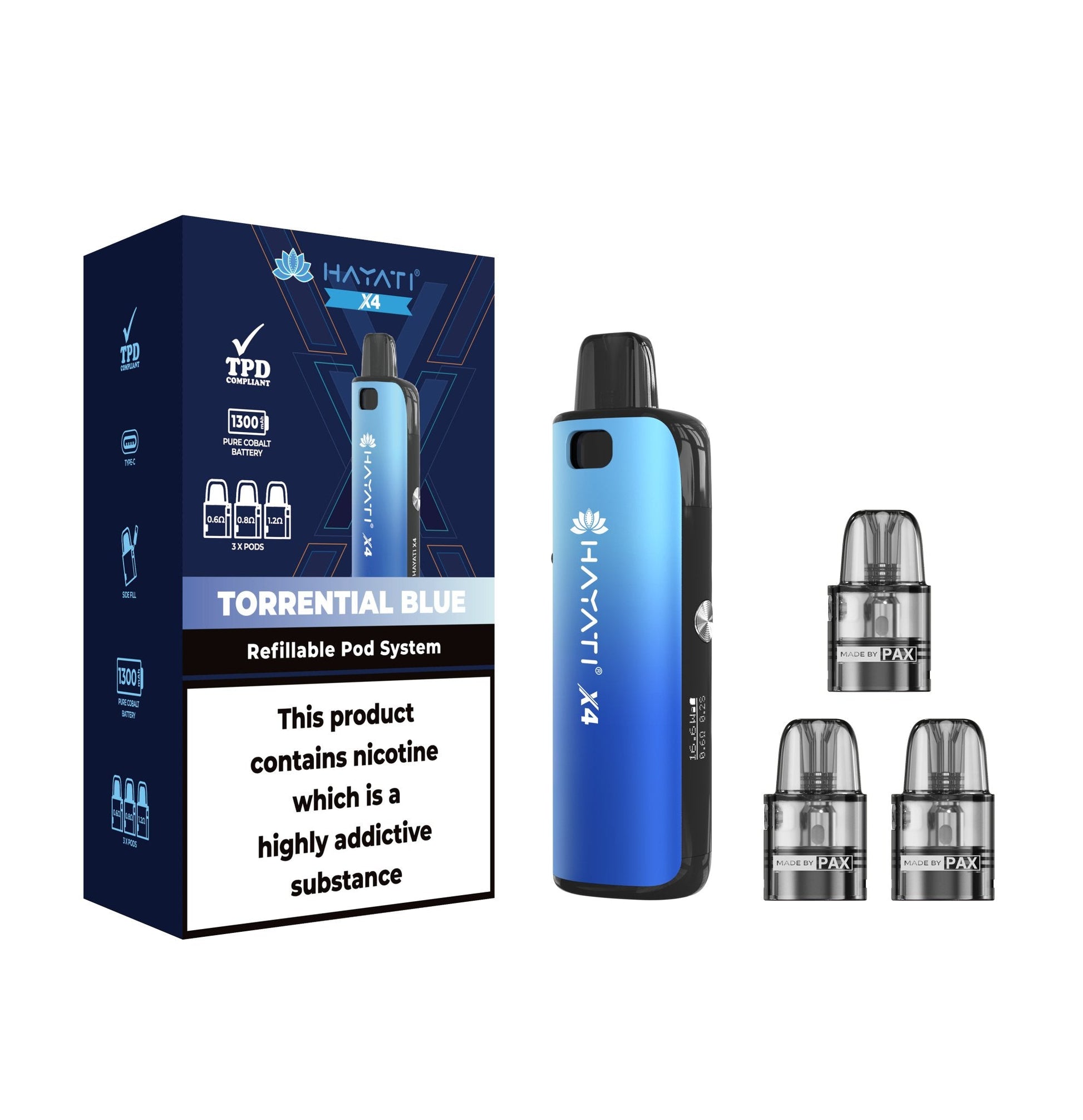 Hayati X4 Refillable Pod System Kit - Vape Wholesale Mcr