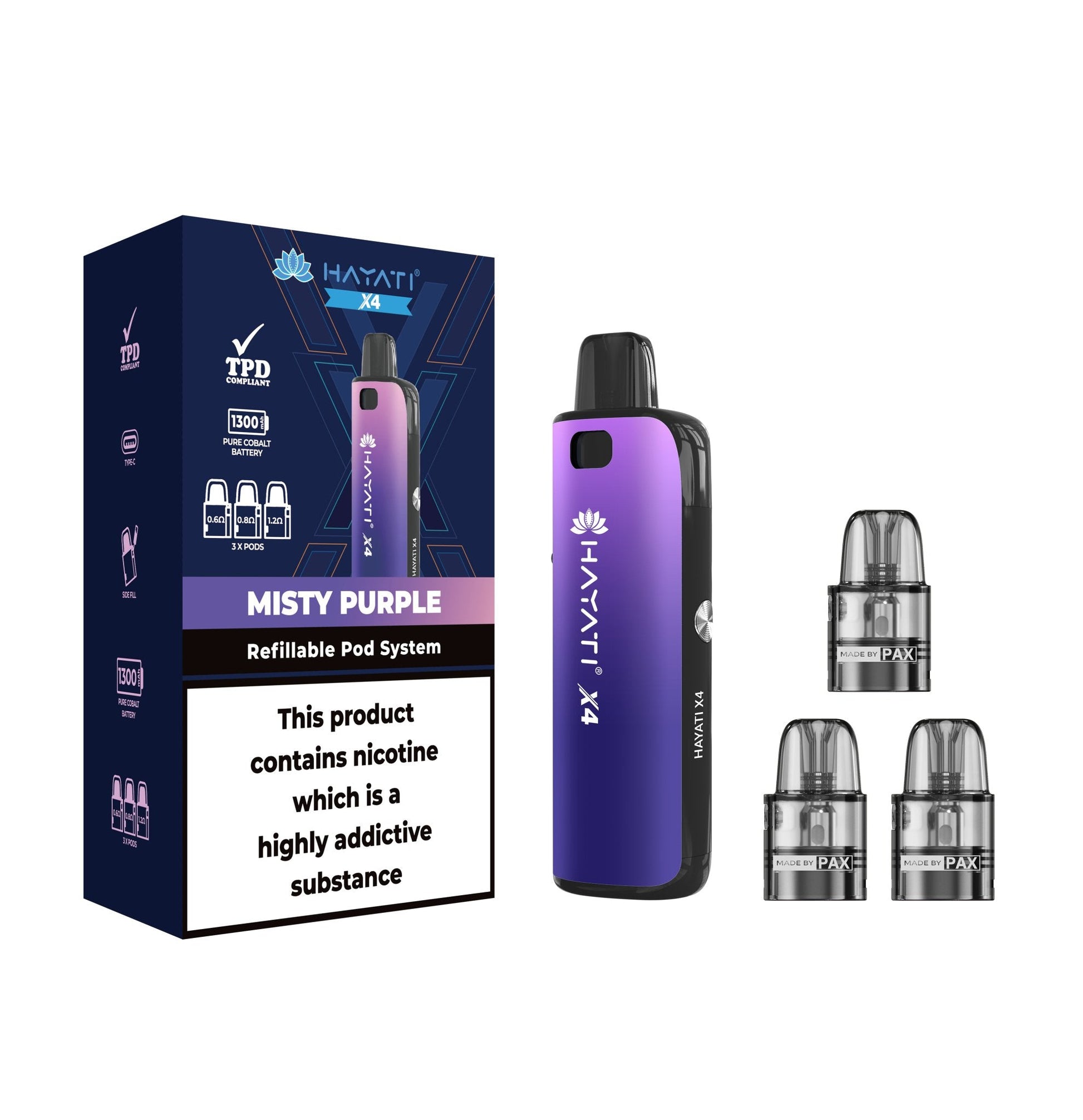 Hayati X4 Refillable Pod System Kit - Vape Wholesale Mcr