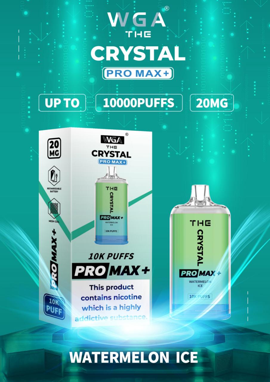 The Crystal Pro Max + 10000 Disposable Vape Pod Box of 10 - Vape Wholesale Mcr