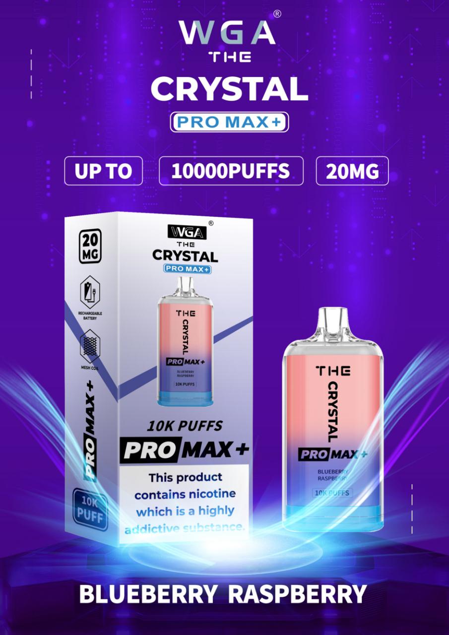 The Crystal Pro Max + 10000 Disposable Vape Pod Box of 10 - Vape Wholesale Mcr