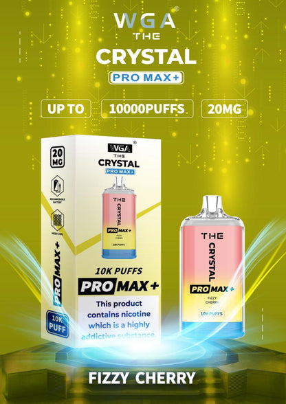 The Crystal Pro Max + 10000 Disposable Vape Pod Box of 10 - Vape Wholesale Mcr